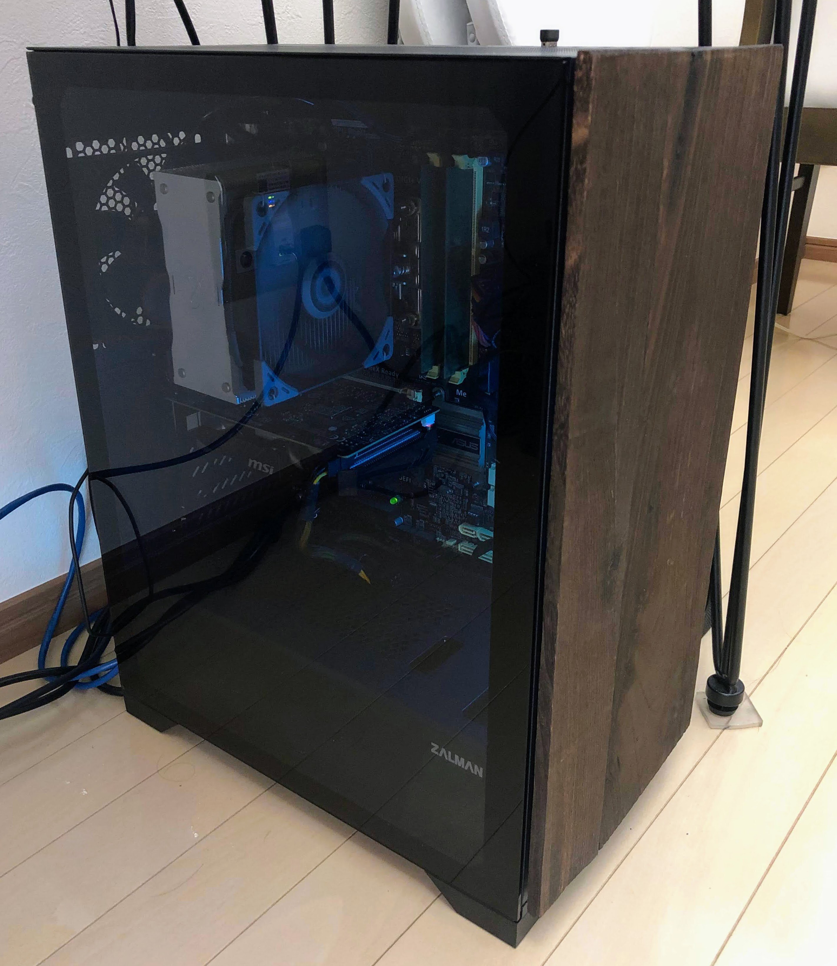 ZALMAN Z3 Iceberg(黒)のPCケースを100均木材で改造したら…｜参考