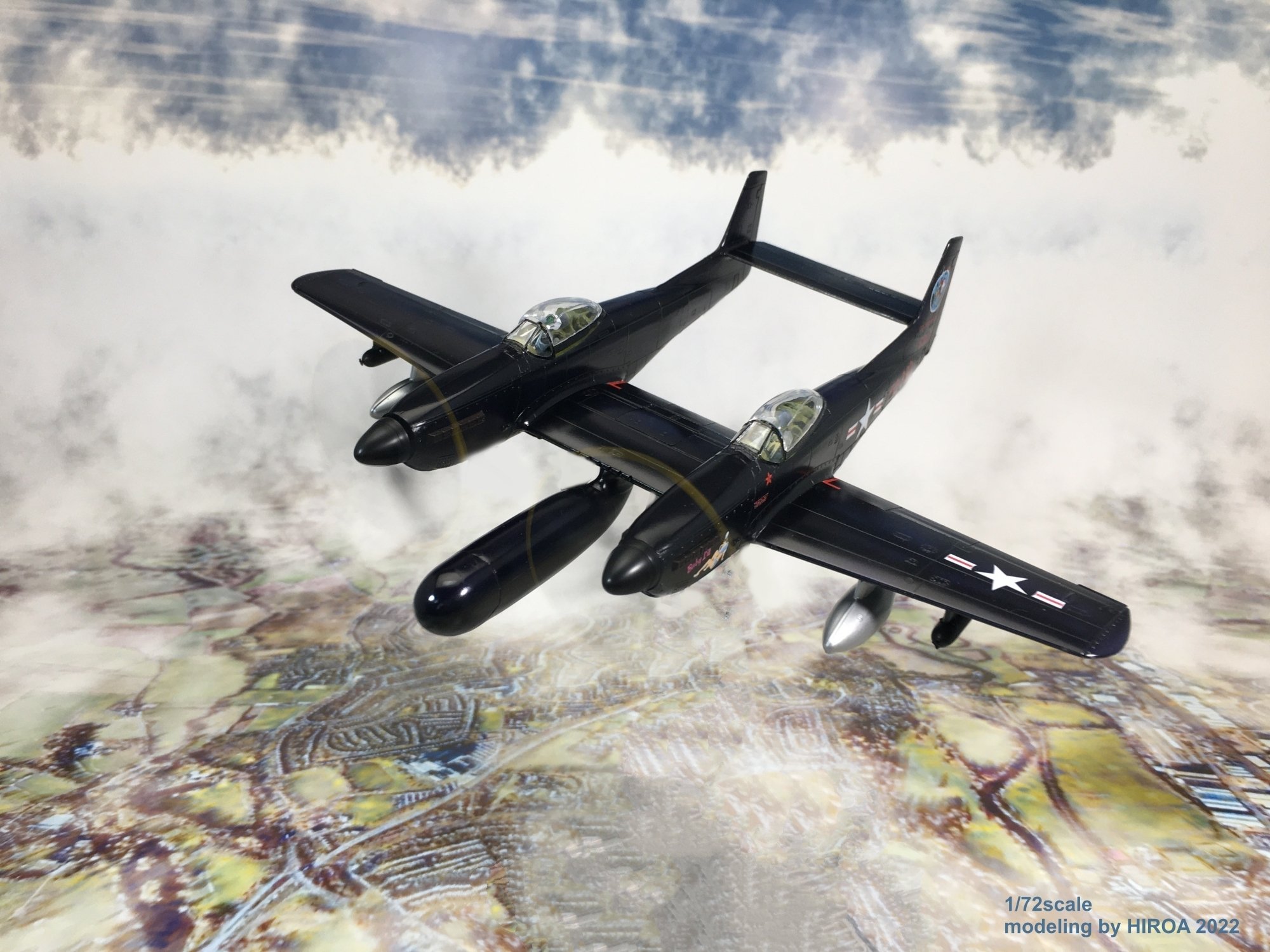 モノグラム 1/72 TWIN MUSTANG ツイン ムスタング F-82G (P-51×2≠102