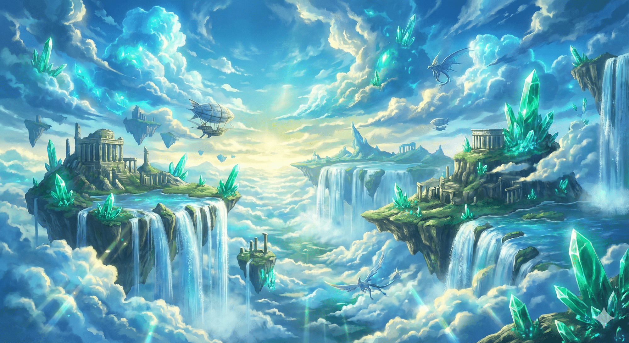 作品例】息をのむ美しさ。Geminiで作った「ファンタジー風景