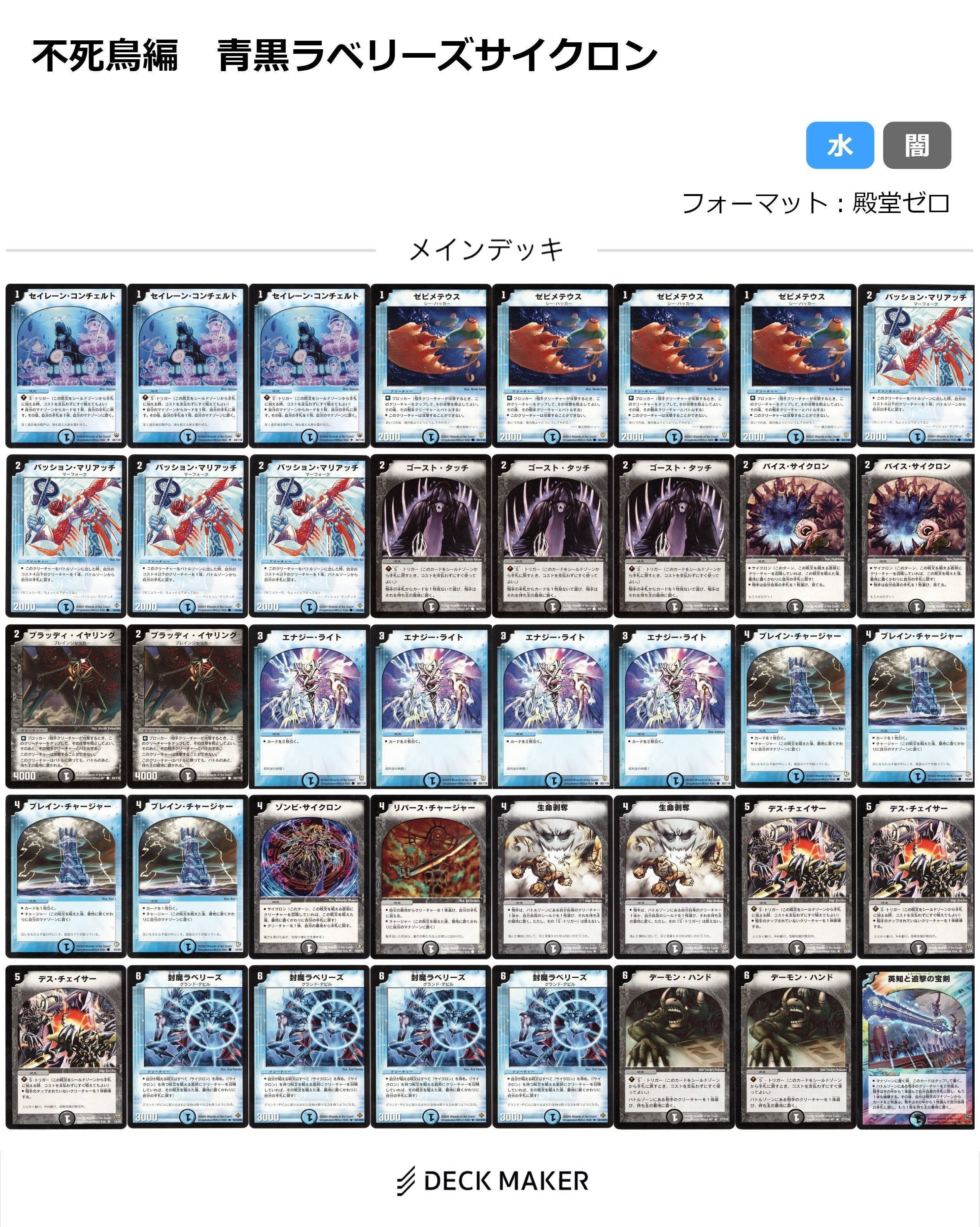 不死鳥編・デッキまとめ『旧枠総合殿堂ルール』｜しきいのあかざわ