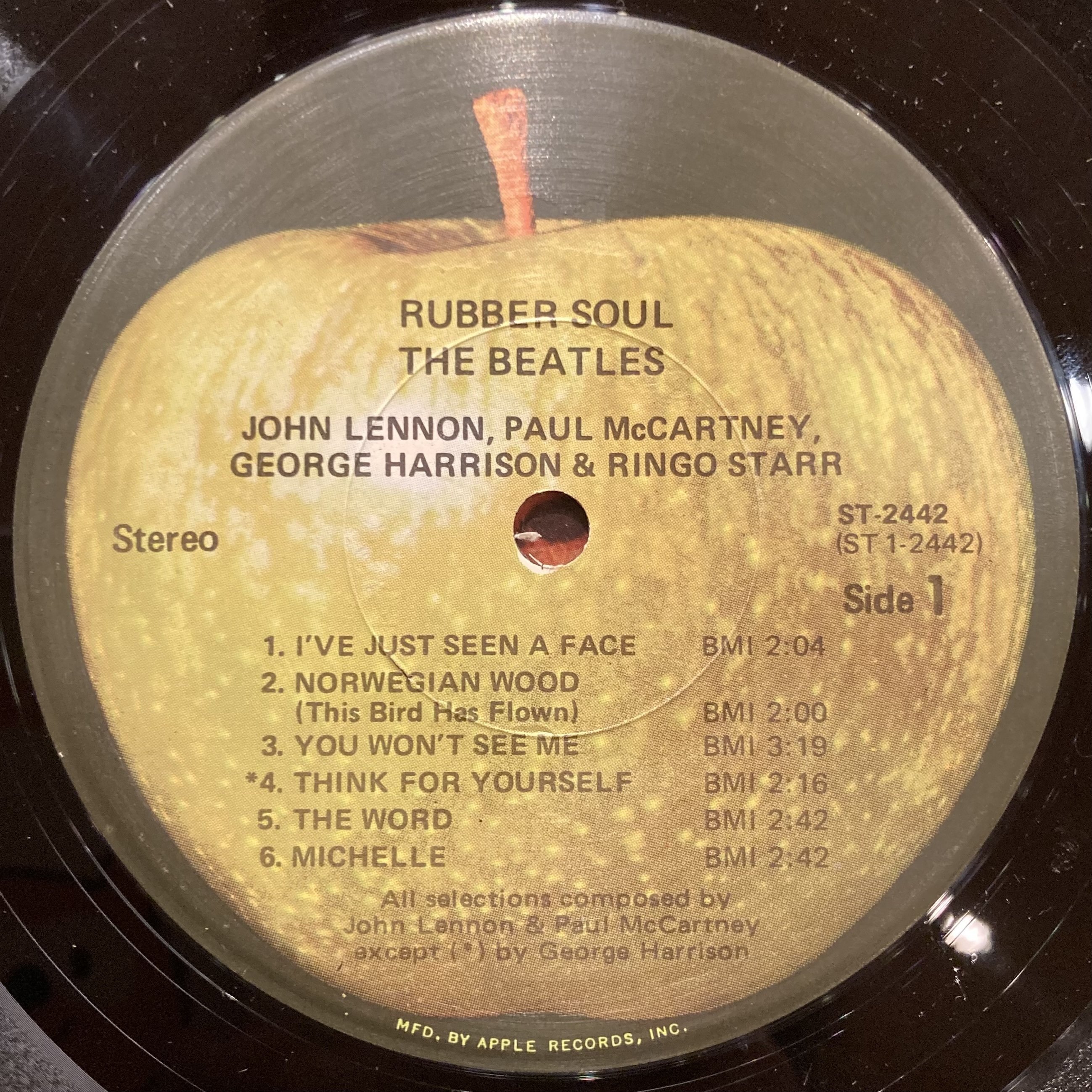 The Beatles『Rubber Soul』の再発アメリカ盤LP（Apple/Capitol ST