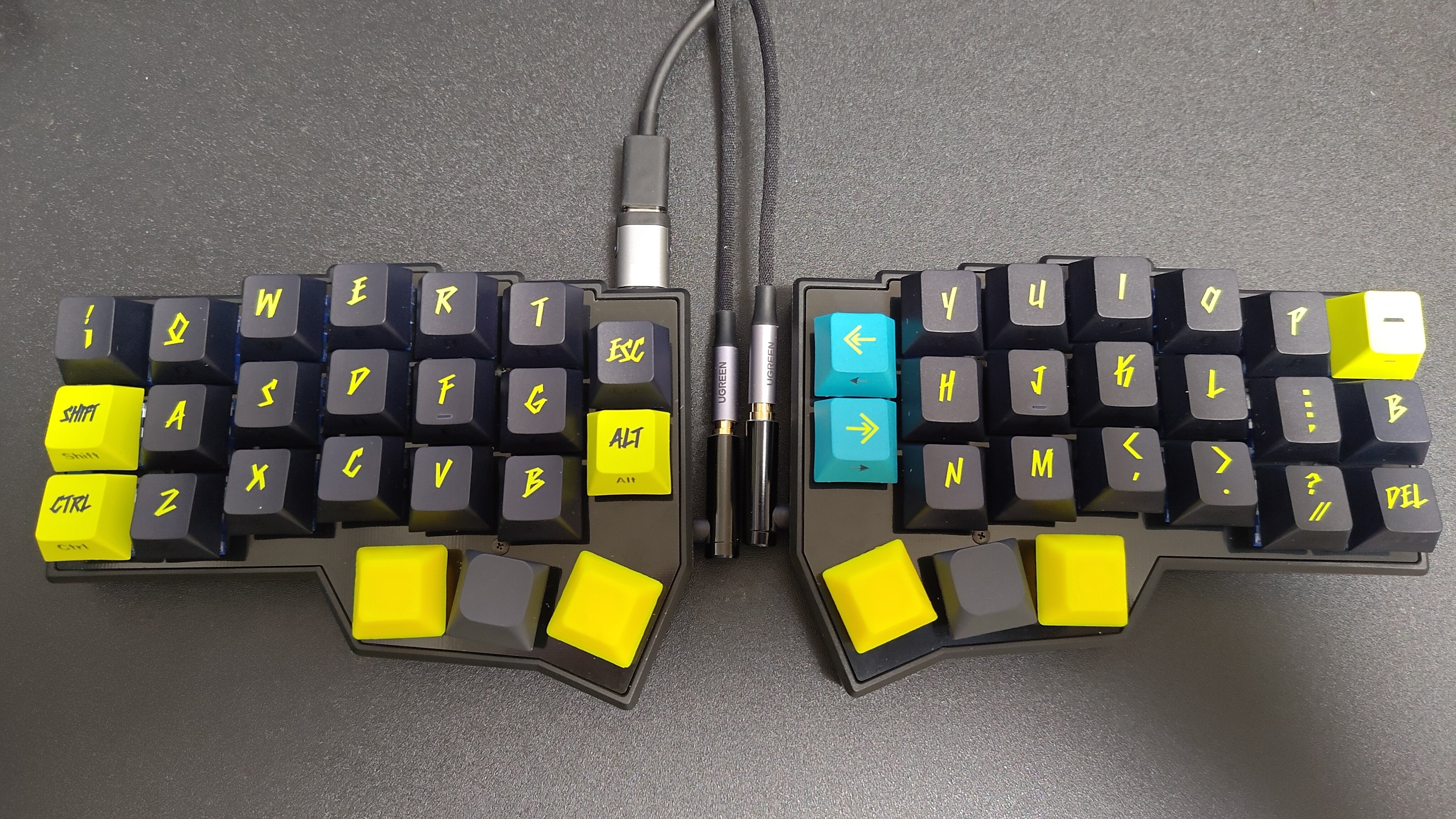 Corne V4 Cherryのキーキャップ購入(サイバーパンク仕様)｜鉢-bit