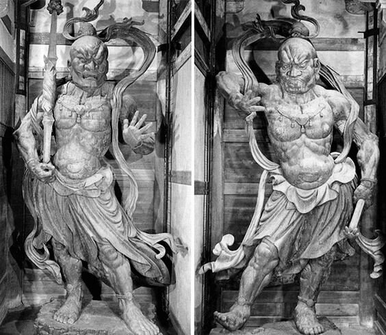 筋骨隆々の金剛力士像仏画にチャレンジ Challenge the Buddhist