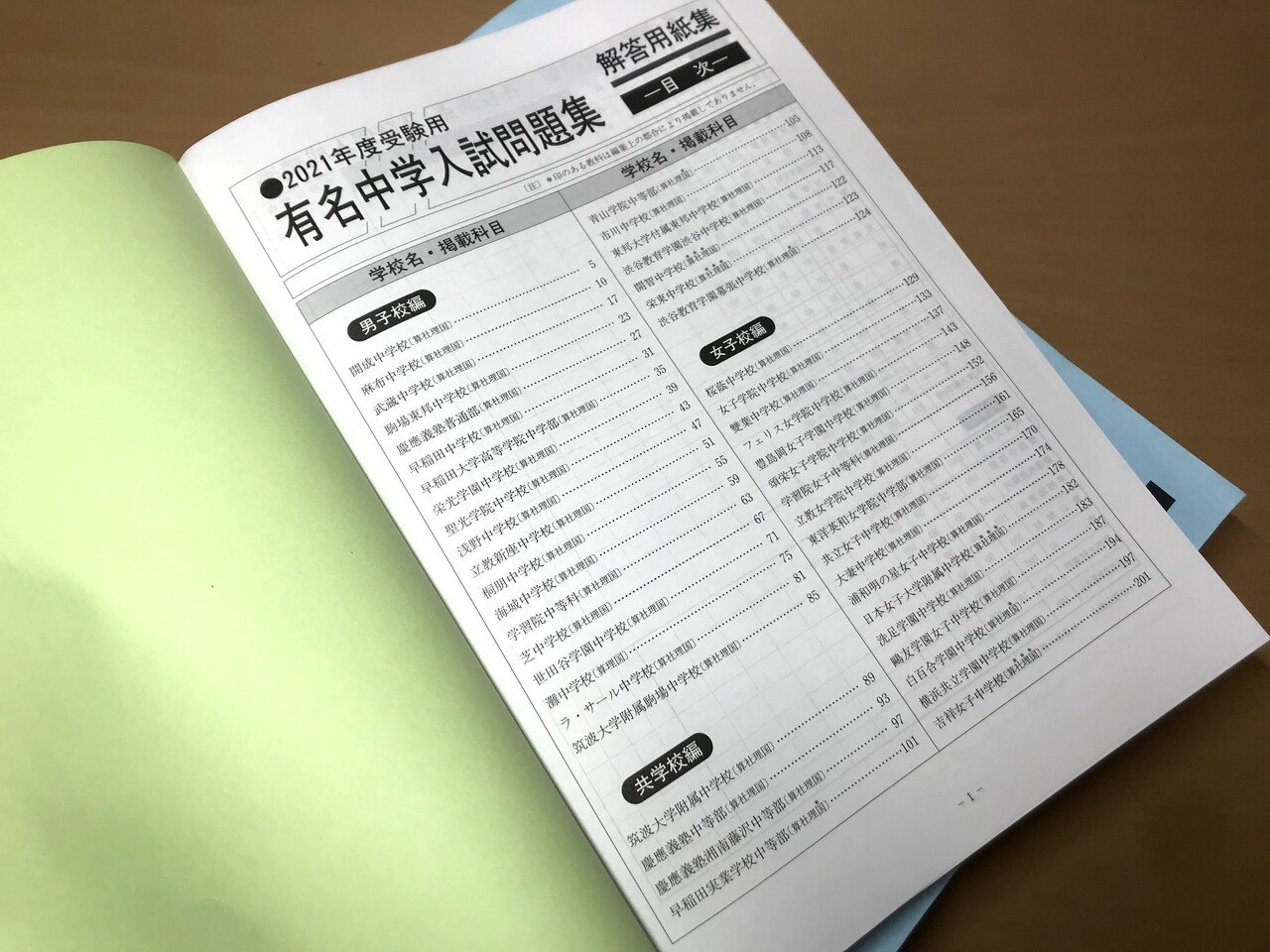 中学受験 有名中学入試問題集 すぐに取り組むべきだった。裁断は