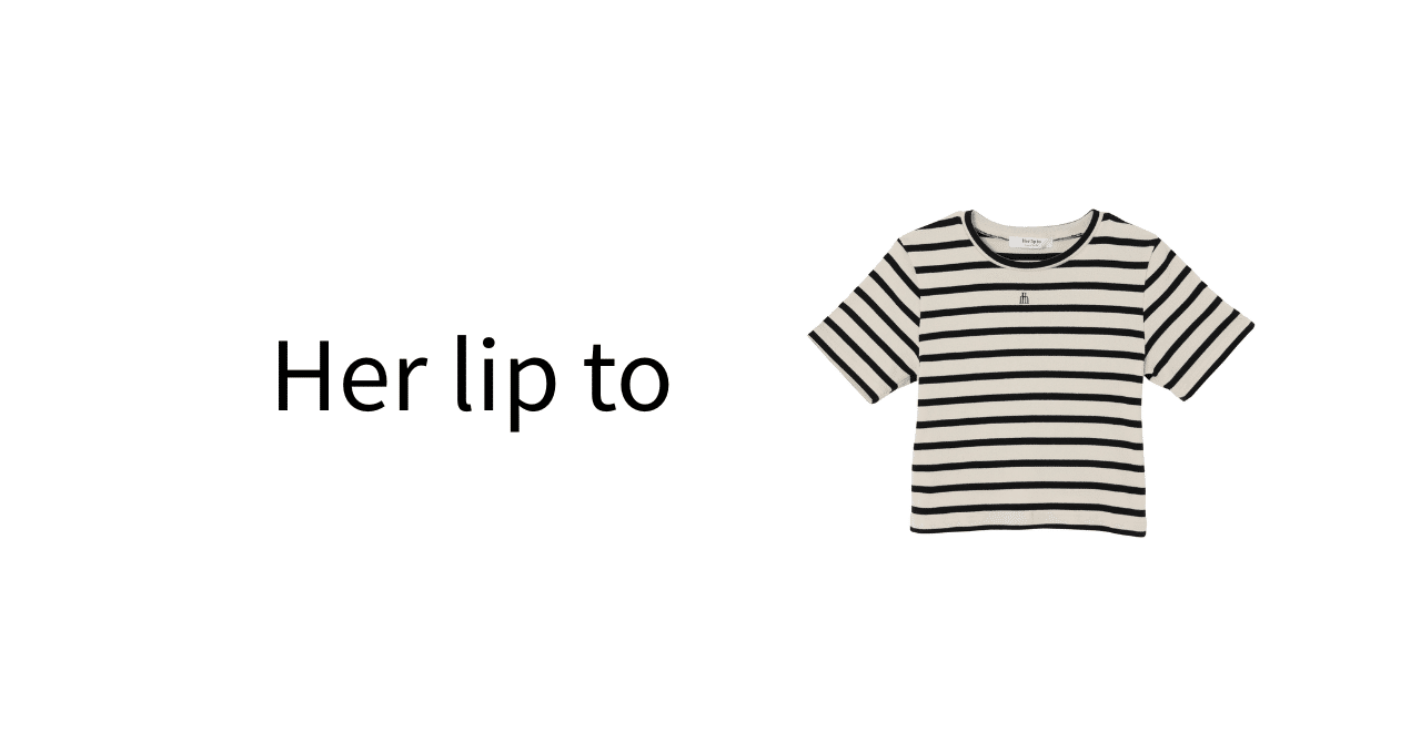 購入レビュー#7｜Herlipto｜Trois Logo Ribbed Tee｜Her closet note