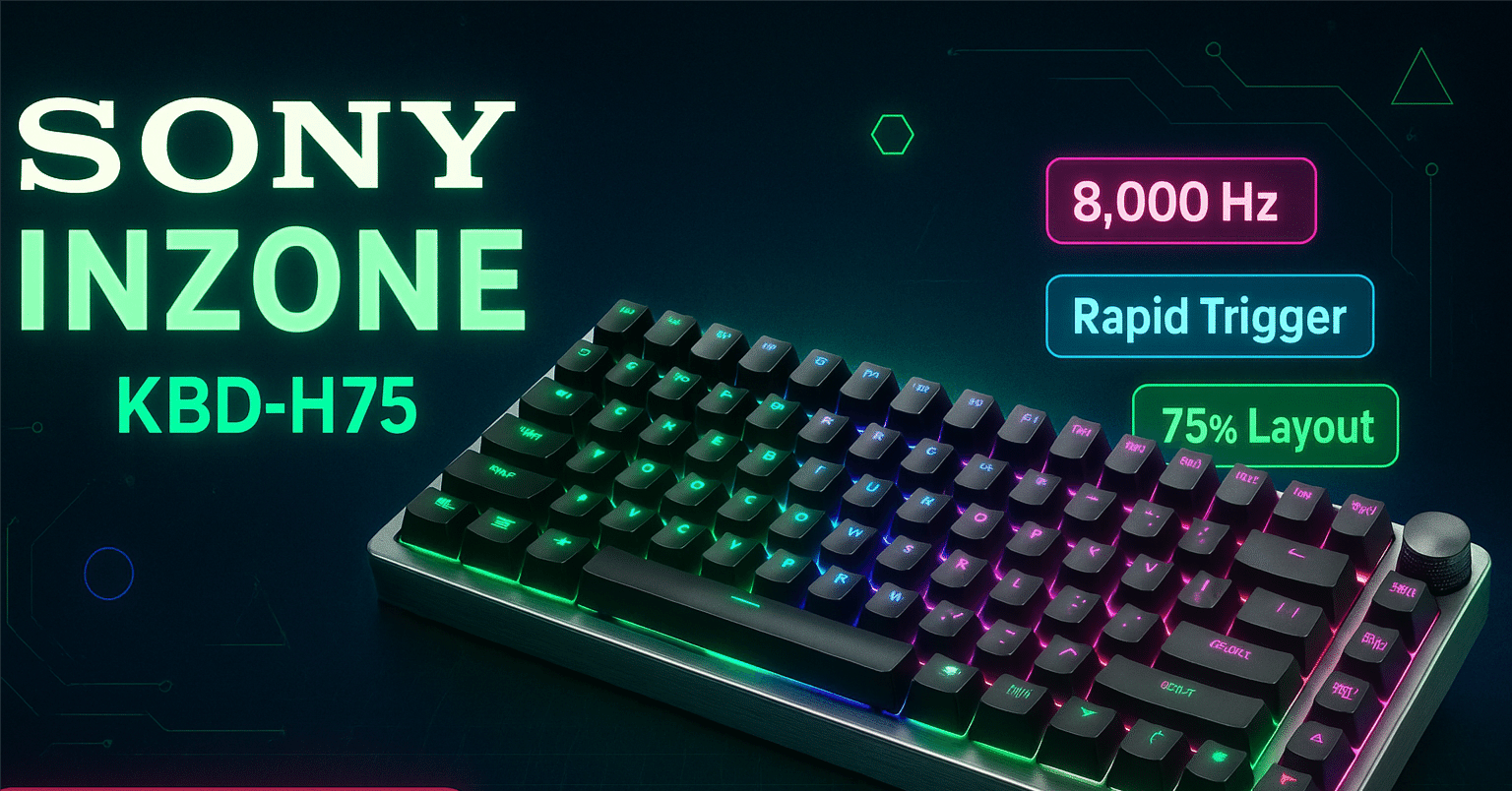 SONY INZONE KBD-H75 ゲーミングキーボード – 8,000 Hz×Rapid Trigger