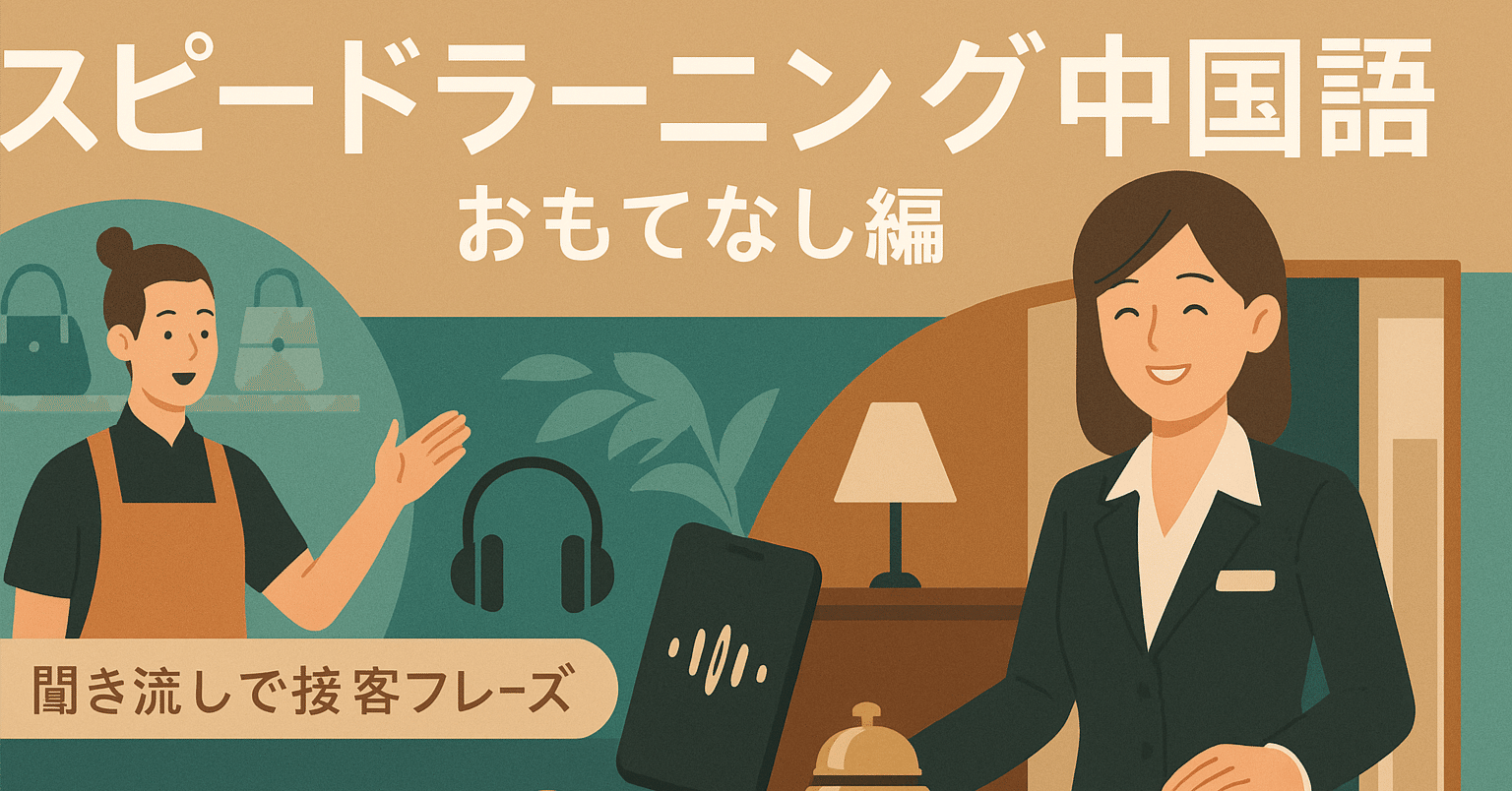 30日無料で試せる今がチャンス】スピードラーニング中国語おもてなし編