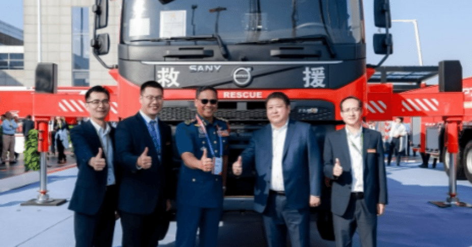 三一（SANY）、世界最高到達高さ159.66mの消防車でギネス世界記録を