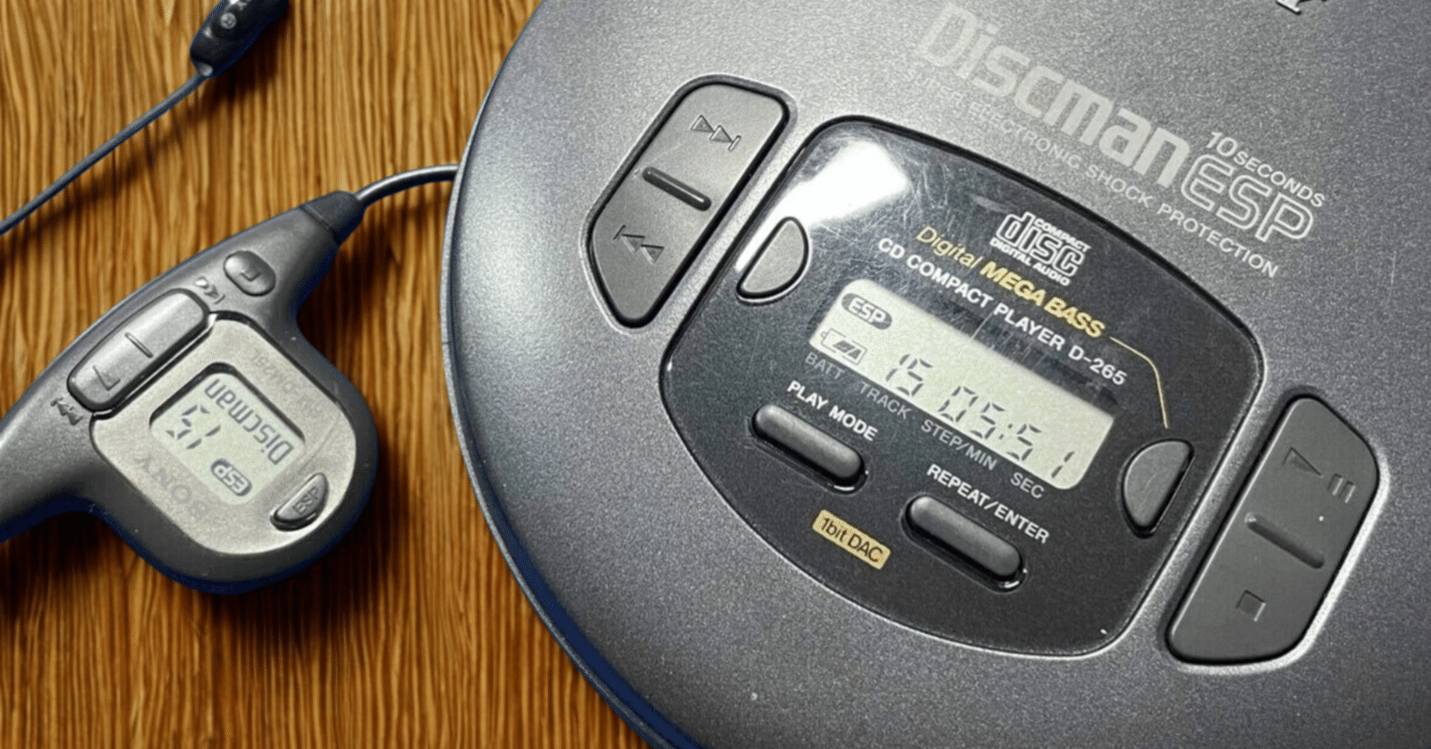 ポータブルCDプレーヤーの高音質機、Sony D-265がいまだに現役機種