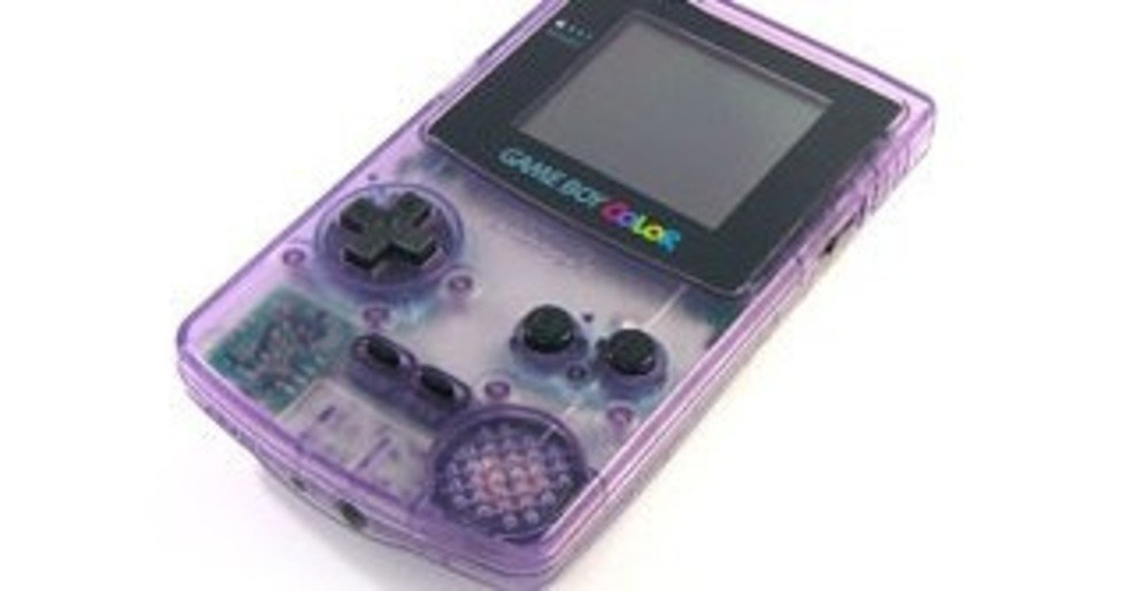 ゲームボーイカラー(パープル)とカセット ゲームボーイカラー(パープル