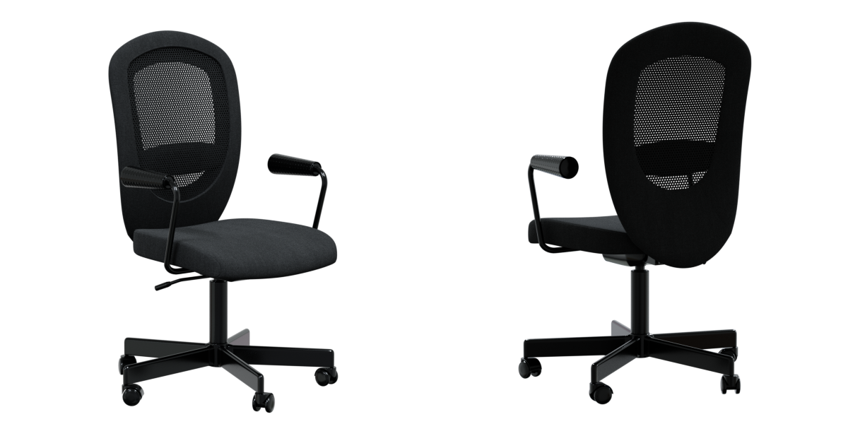 IKEA/イケア FLINTAN/フリンタン 回転チェア アームレスト付き