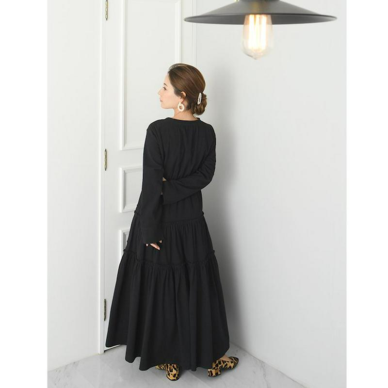 CHOCOA(チョコア)の「授乳ティアードボリュームワンピース【マタニティ