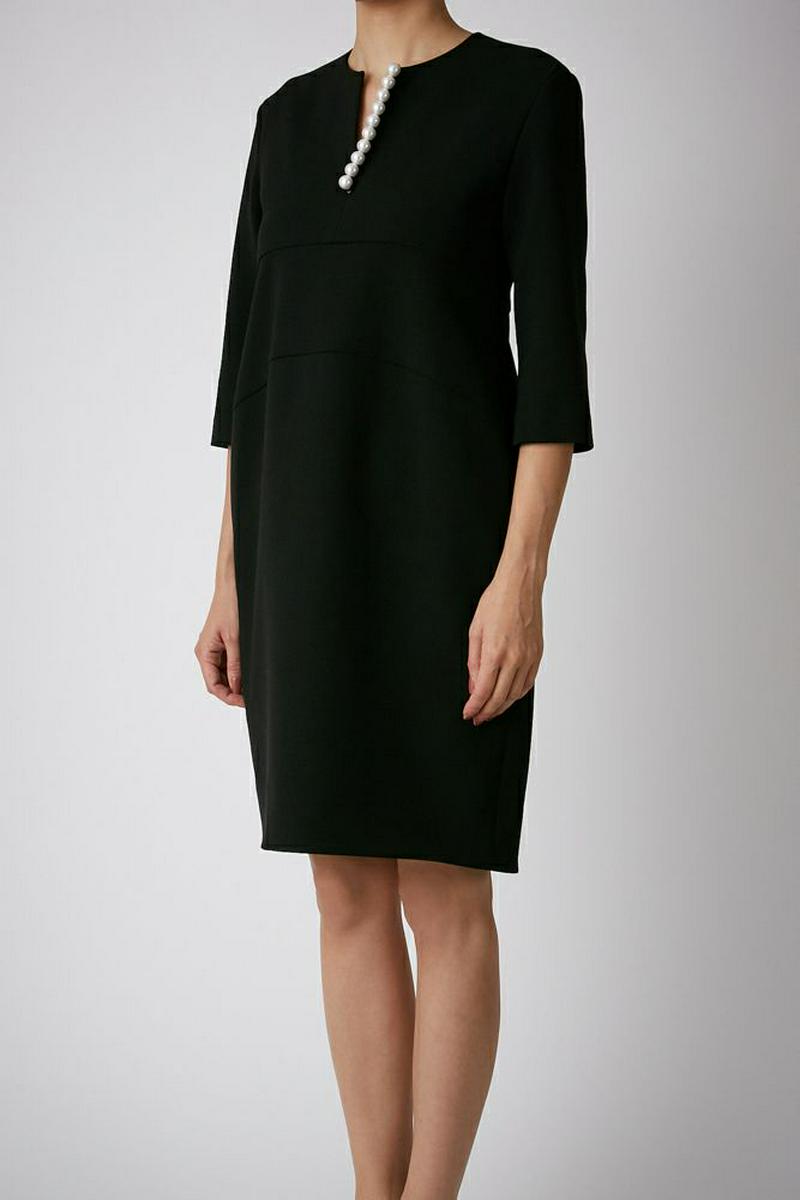 YOKO CHAN(ヨーコチャン)の「Long-sleeve Pearl Slit-line Dress」 - PARTE