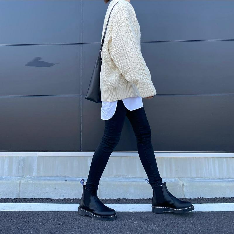 Dr. Martens 2976ホワイトステッチ チェルシーブーツ 【公式通販】