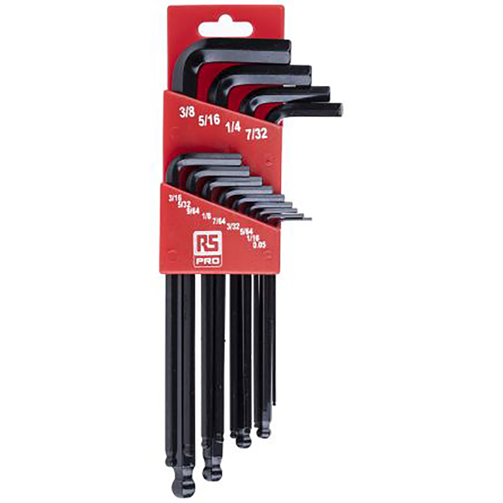 RS PRO 1511507 Imperial Allen Wrench Set 13 Piece Chrome Vanadium