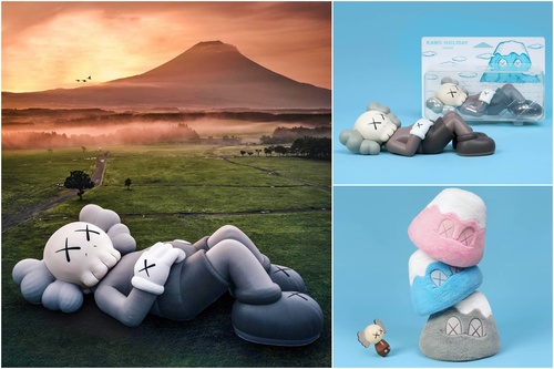 Gigantic KAWS:HOLIDAY Officially Lands in Mt. Fuji Japan with
