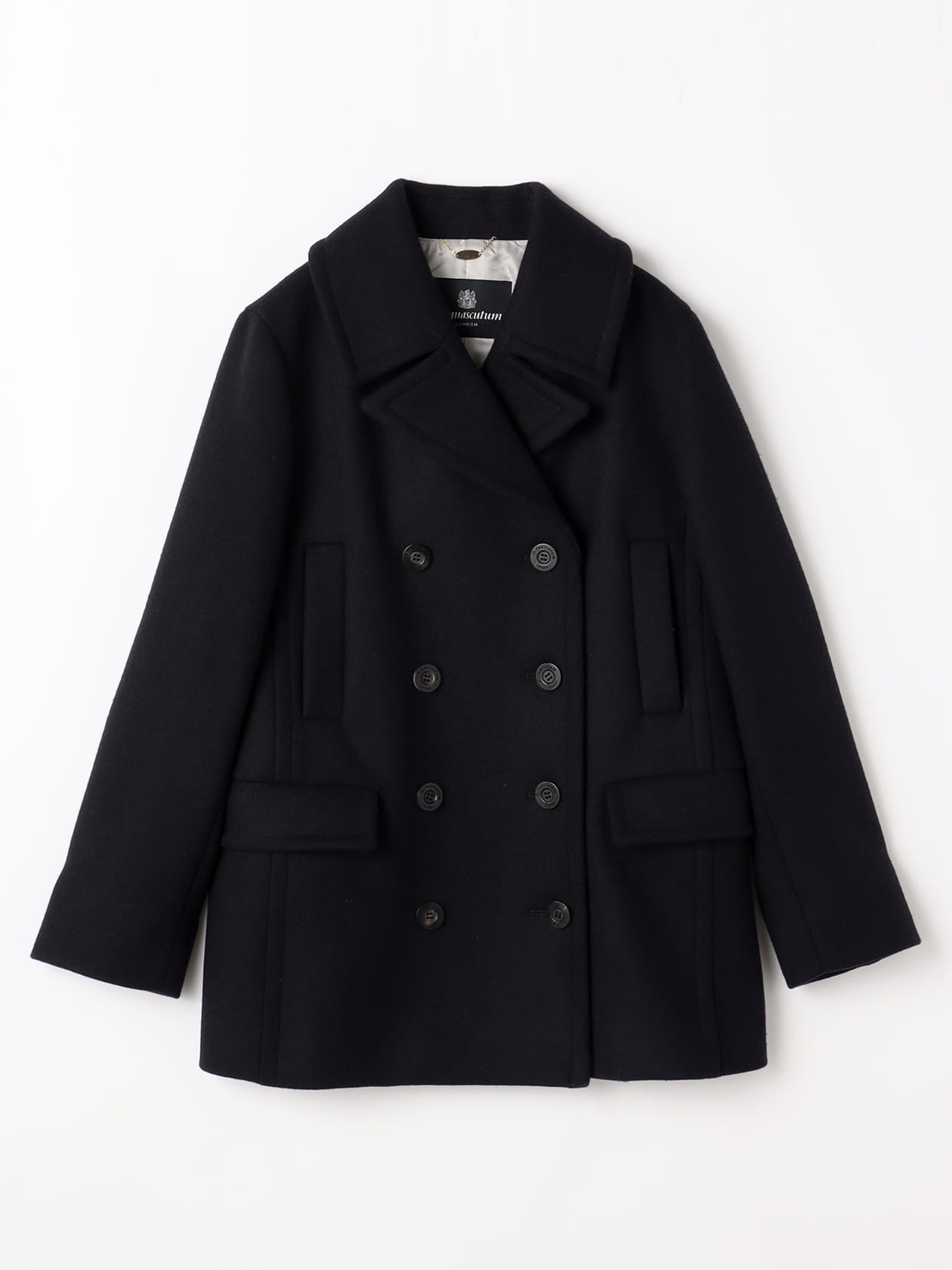 ウールカシミヤメルトンPコート