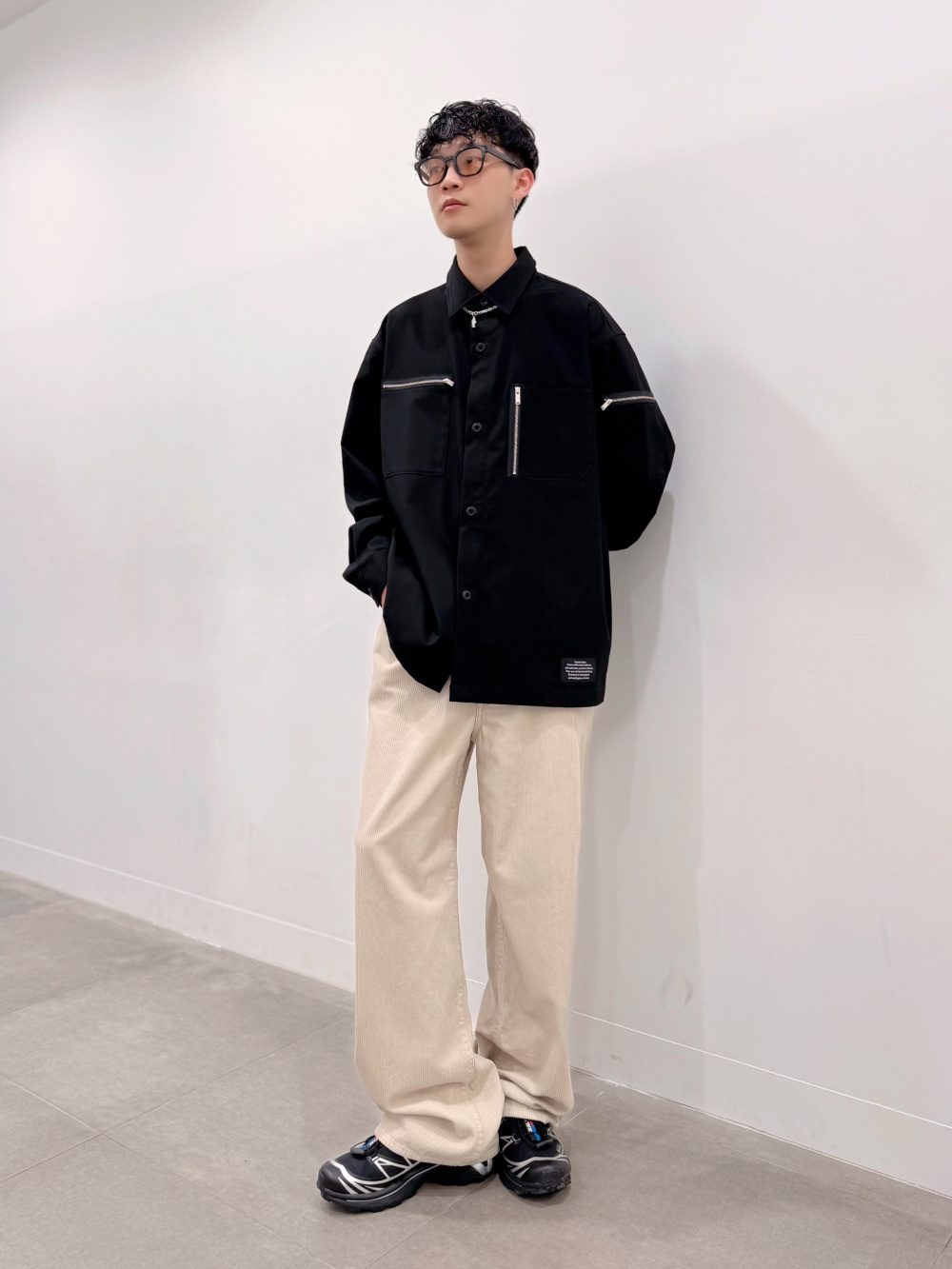 ジップポケットシャツ UNDERCOVER(セットアップ可能)、ジップポケット