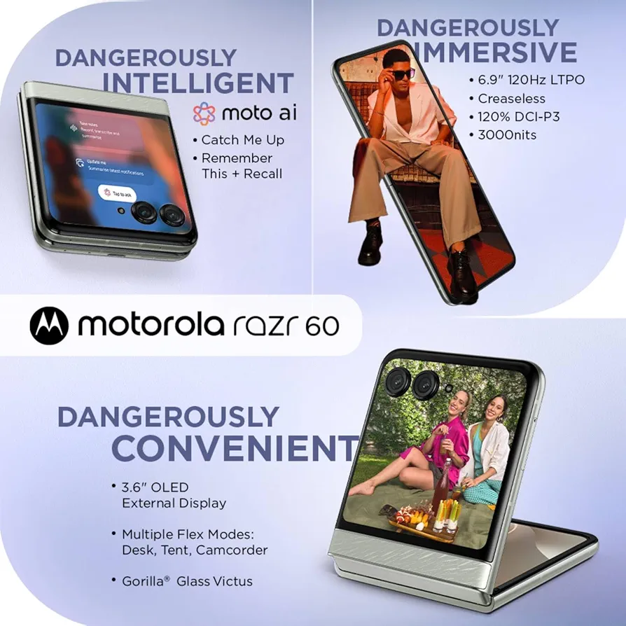 Motorola Razr 60 5G (Pantone Lightest Sky, 8GB, 256GB)