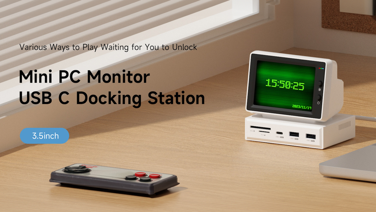 写真や動画、システム情報などを表示するのに便利な3.5インチIPSミニ