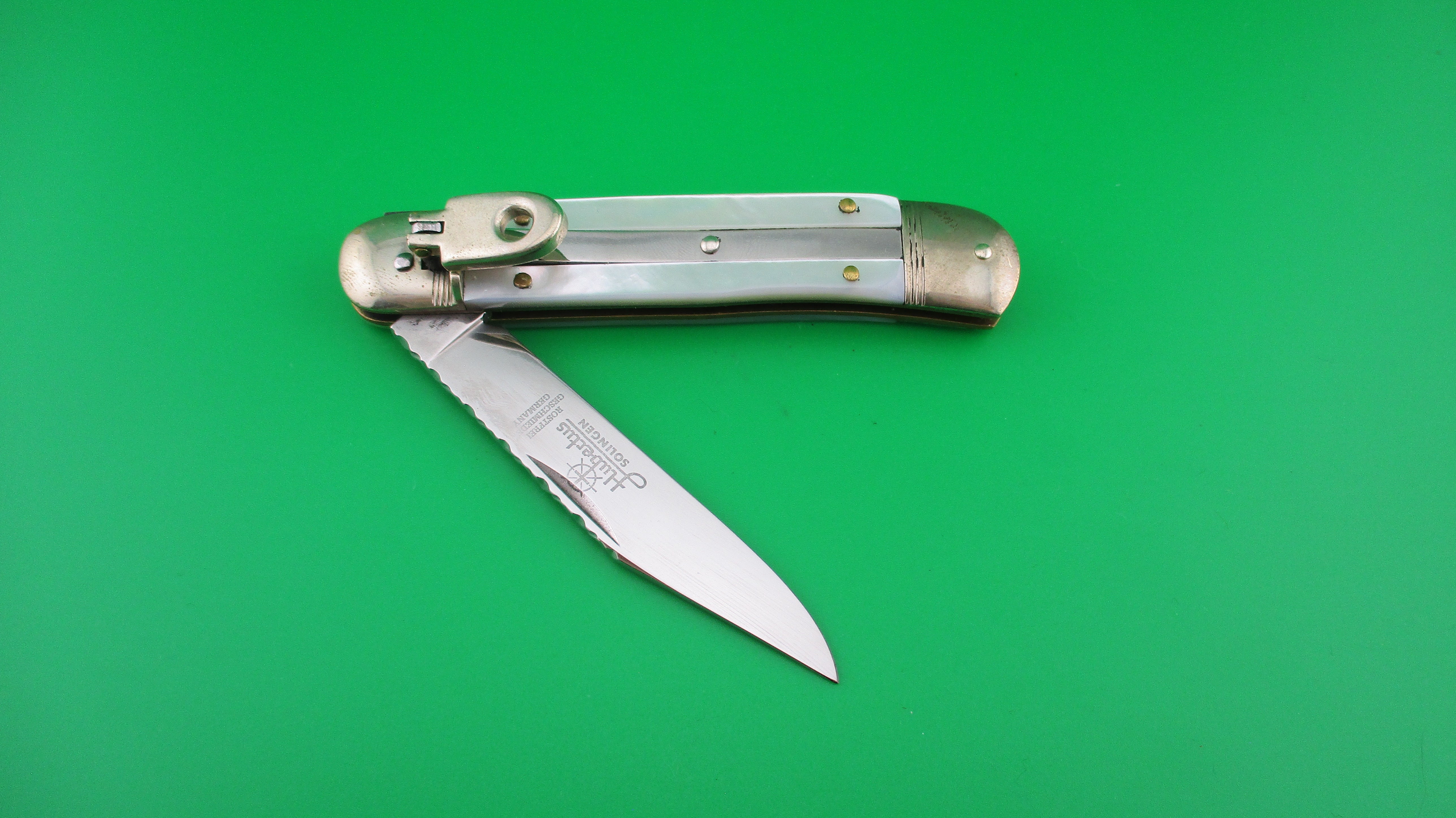 Hubertus Solingen 10cm German Lever Mother of Pearl automatic