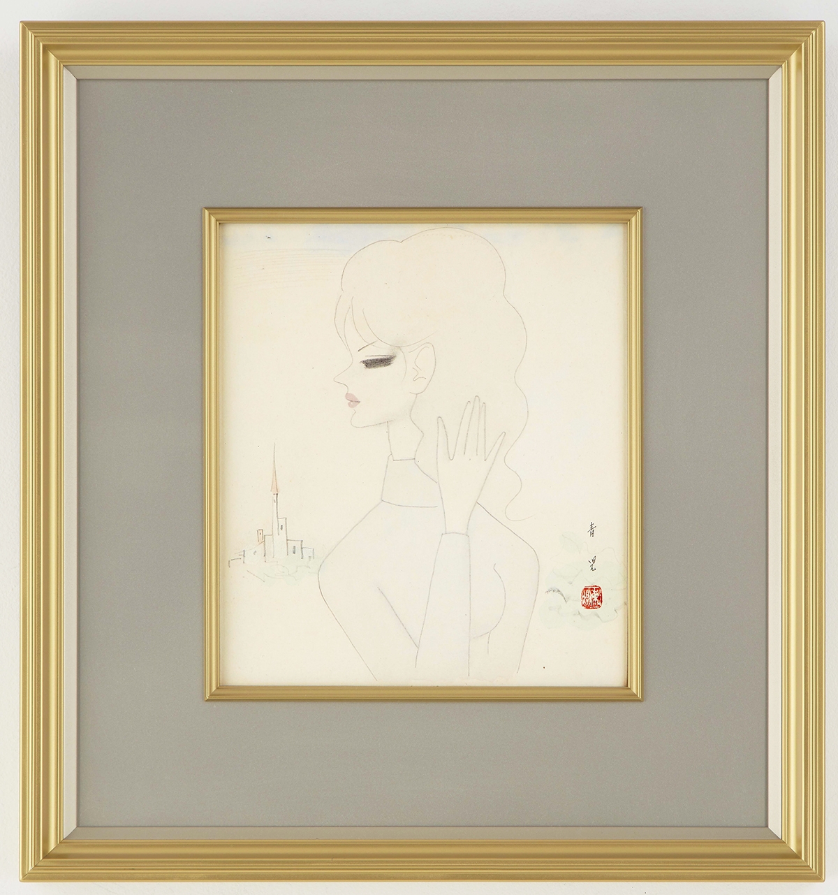 東郷青児『 婦人像（水彩）6【お問い合わせください】』 | その他肉筆