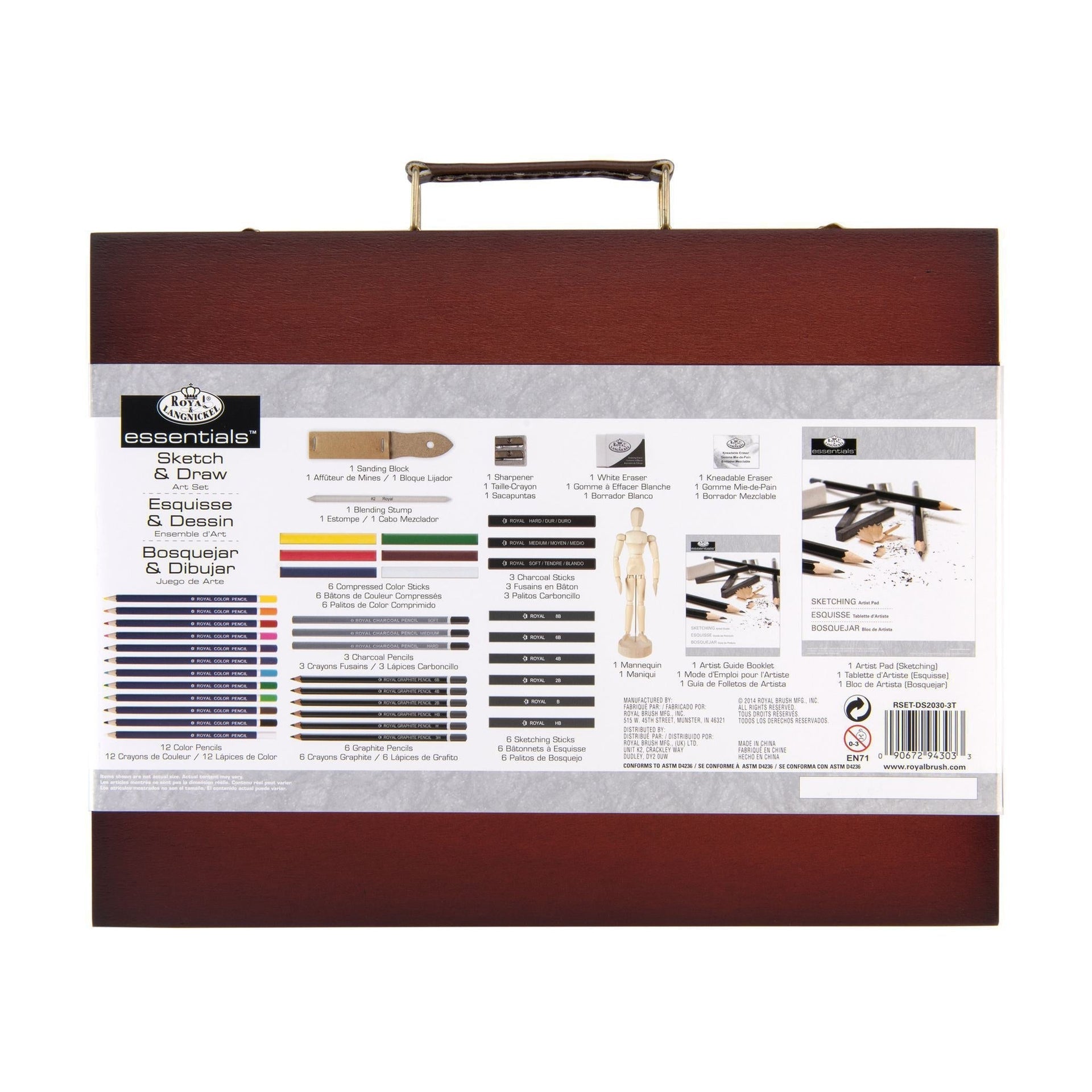 RSET-DS2030 | Essentials™ 45pc Sketching & Drawing Travel Art Set
