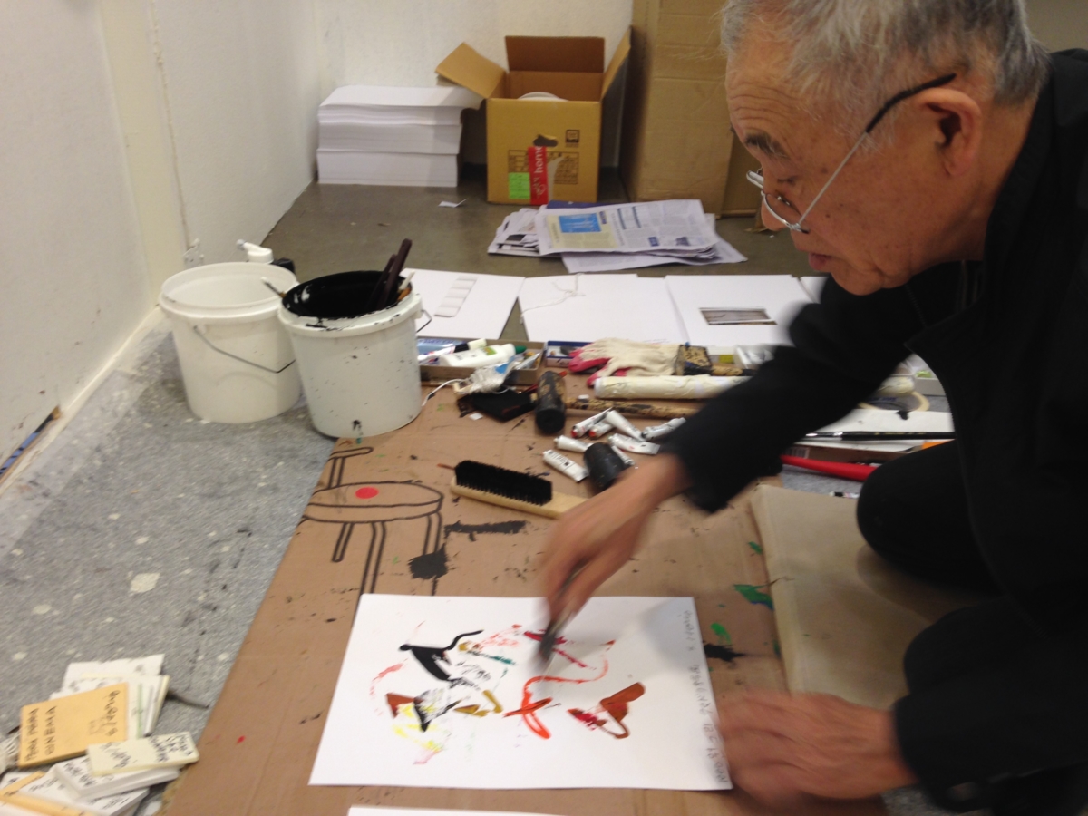 堀尾貞治氏の色紙書作品 「寿」 堀尾貞治氏の色紙書作品 「寿」 アート