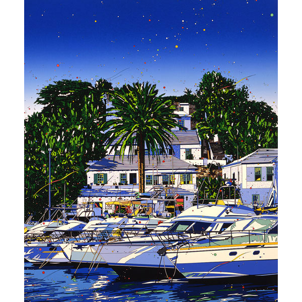 鈴木英人 イラスト版画作品｜「パラダイス アワー」 1996年 シルク