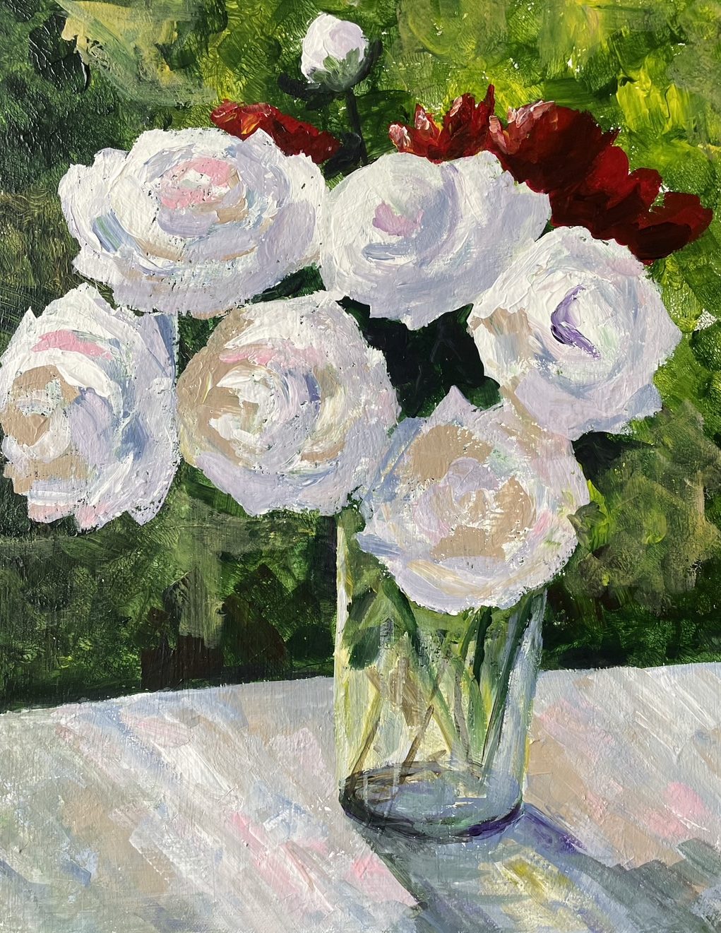 こまち絵画3点 薔薇の三日月と白馬 こまち絵画3点 薔薇の三日月と白馬