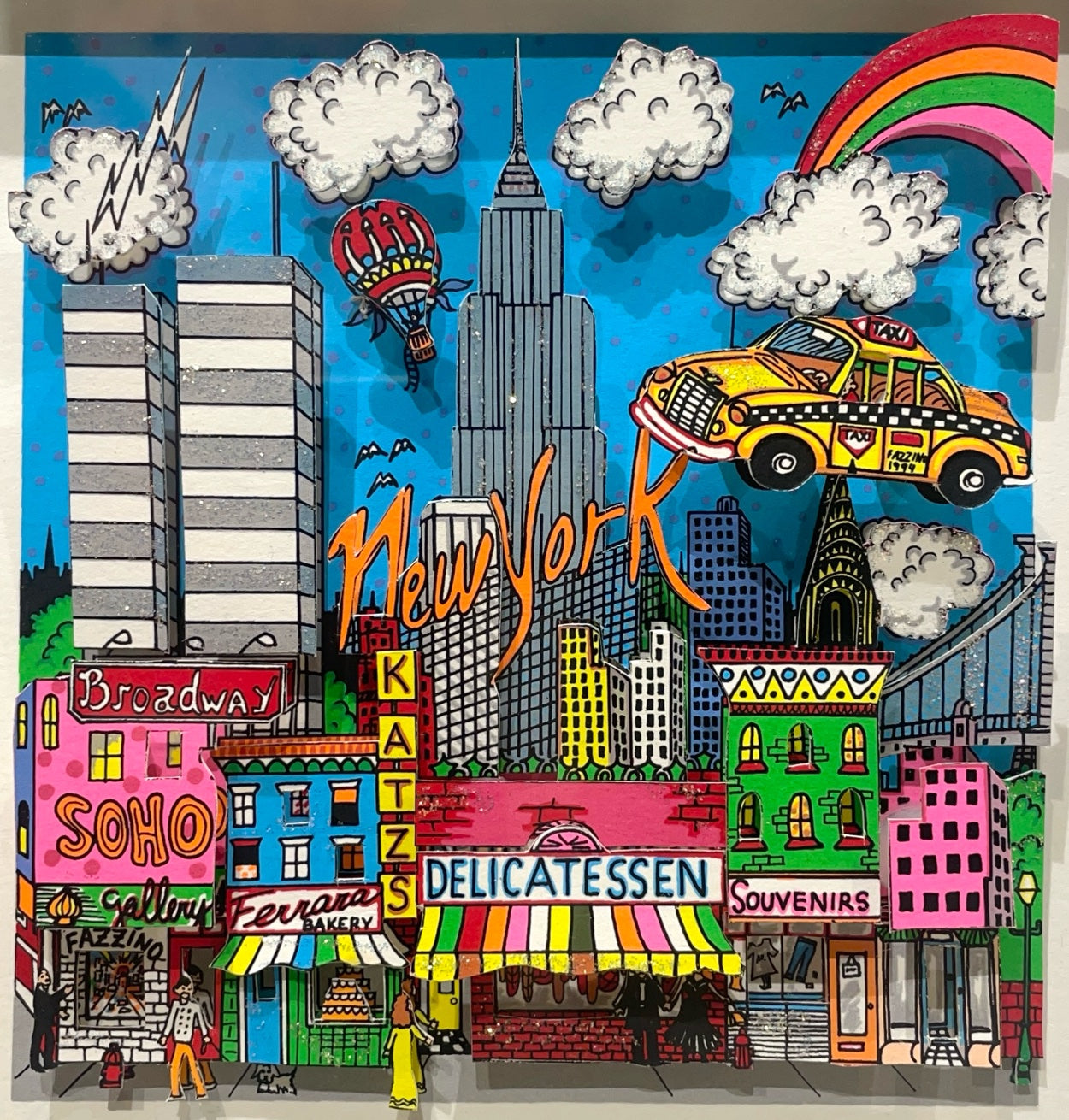 チャールズ・ファジーノ (Charles Fazzino)「Over New York」ART GALLERY M