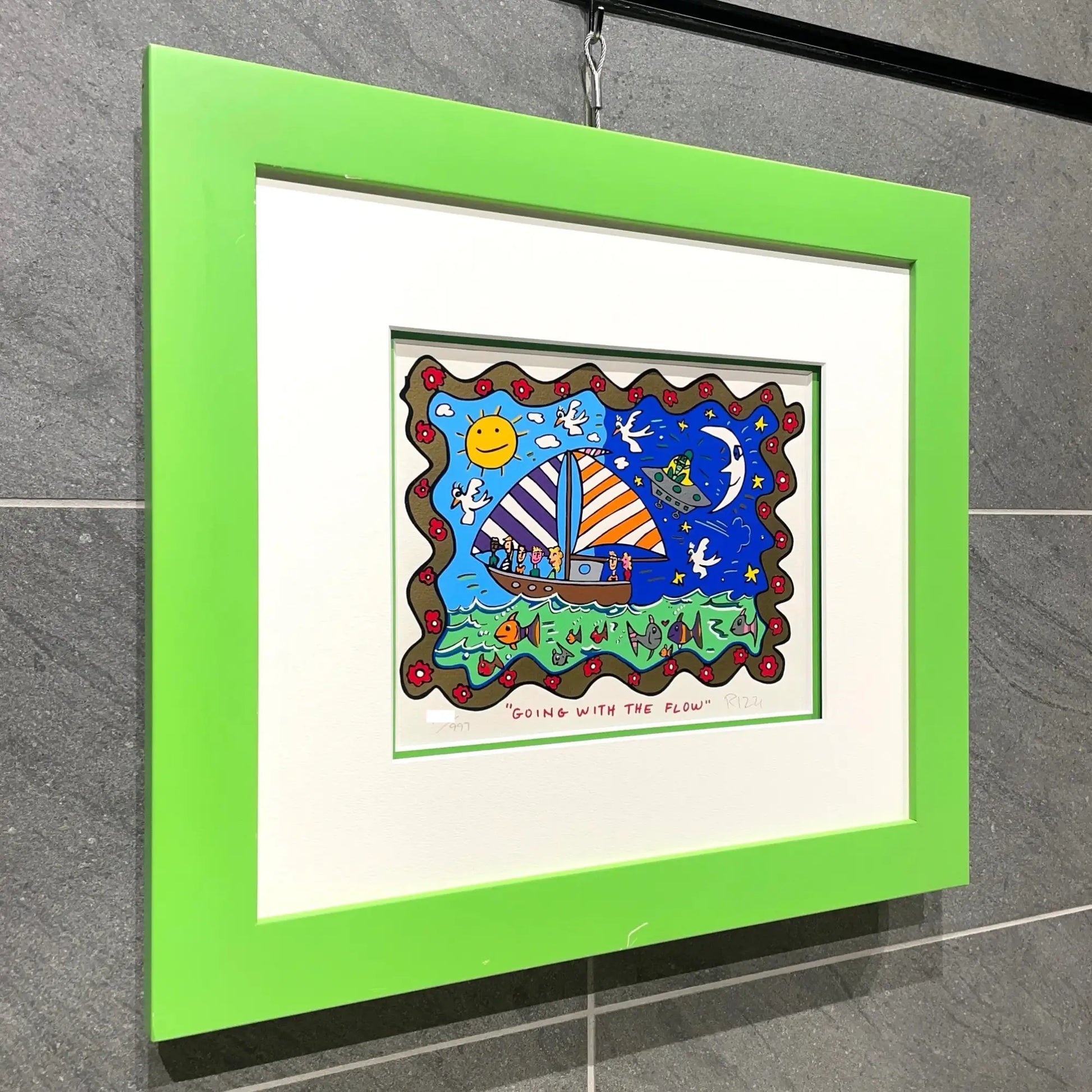 ジェームス・リジィ (James Rizzi)「GOING WITH THE FLOW」ART GALLERY M