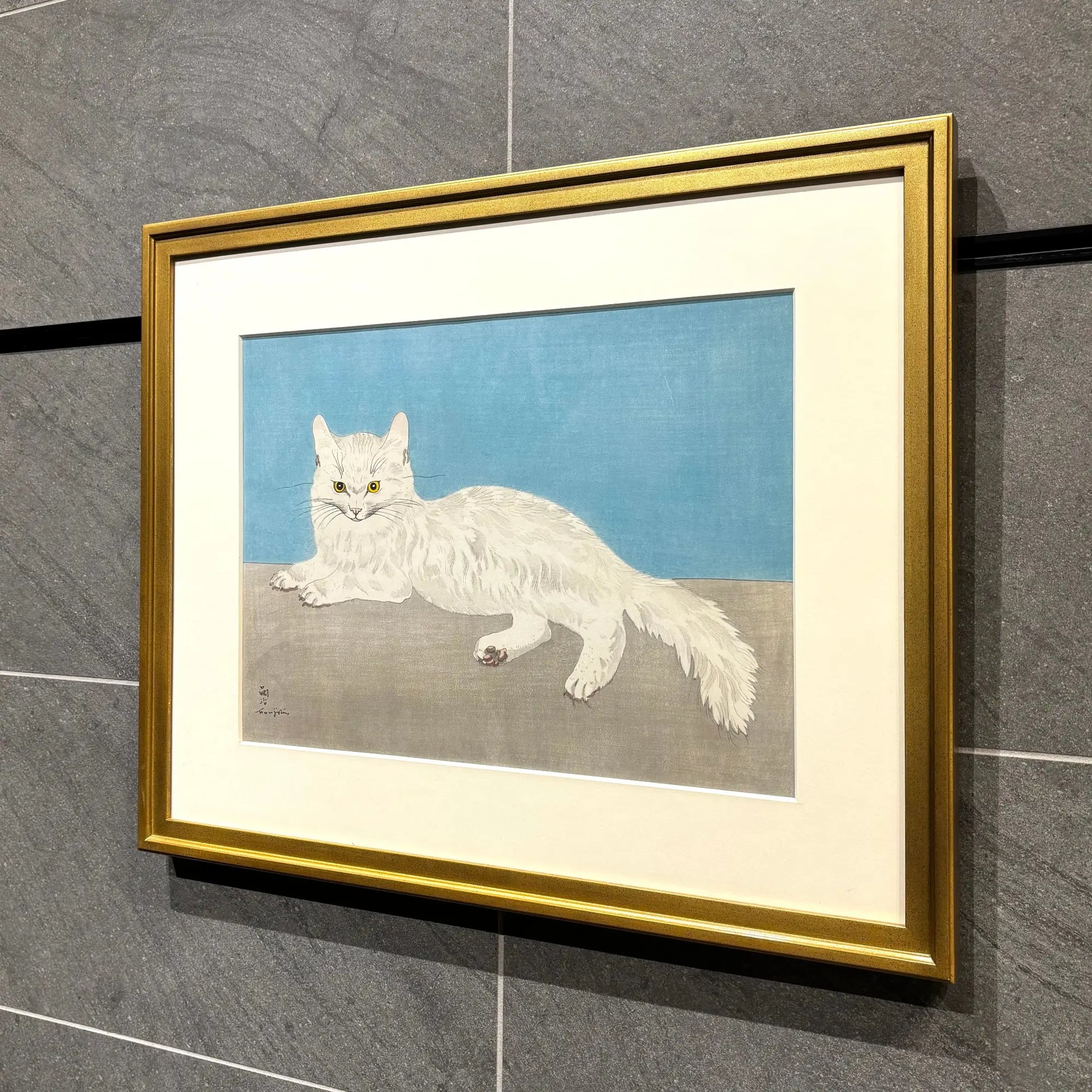 藤田嗣治 (Tsuguharu Fujita)「白い猫」ART GALLERY M