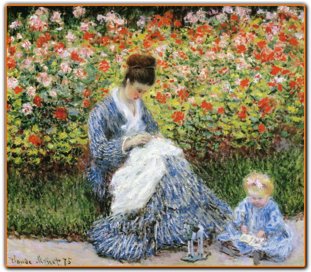 モネ 庭のカミーユと子供 絵画解説 印象派絵画