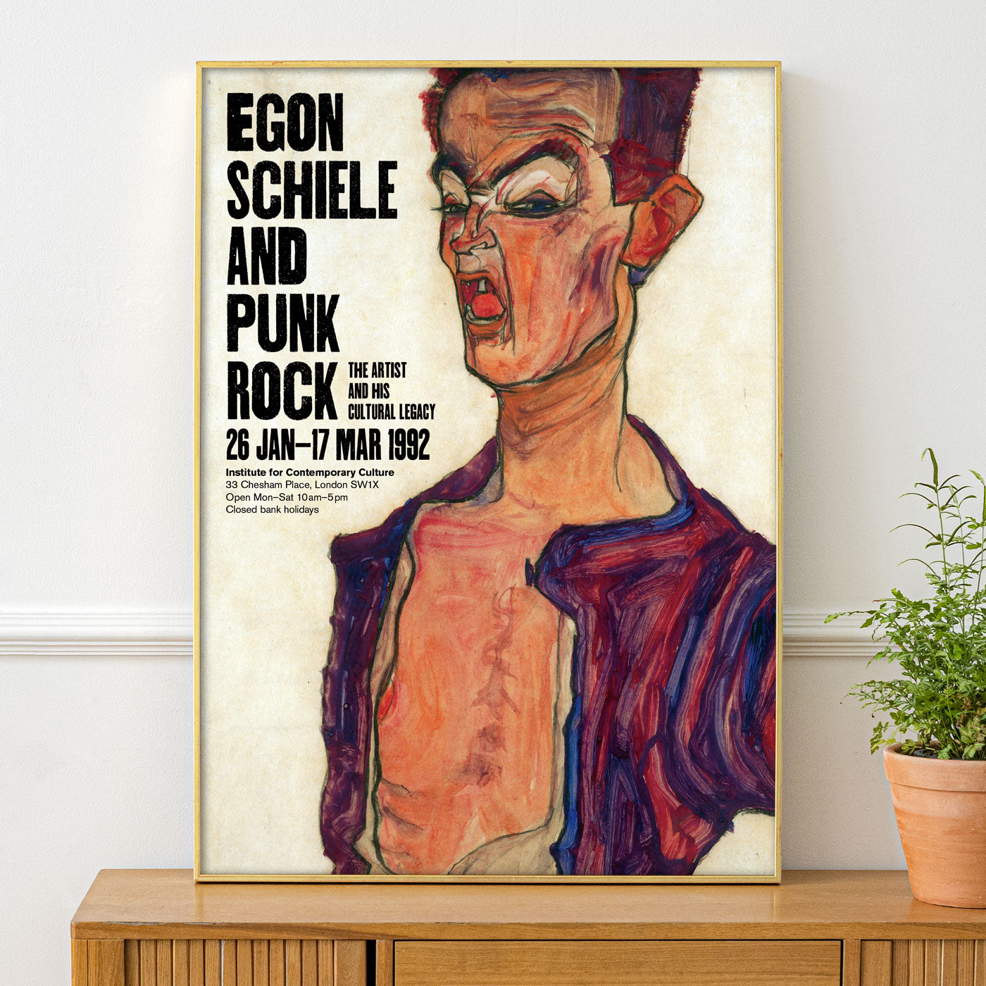 Egon Schiele Punk Rock Poster | Art Poster Archive – artposterarchive