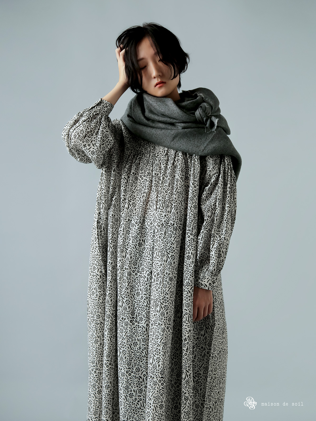 maison de soil メゾン ド ソイル 80s コットン フラワー ブロック