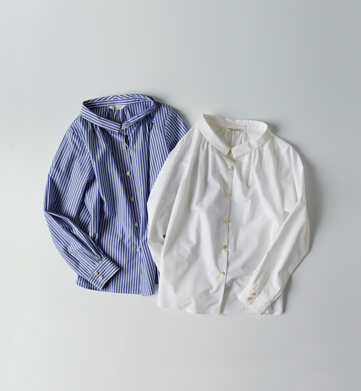 atelier naruse アトリエナルセ コットン スタンド オフ カラー