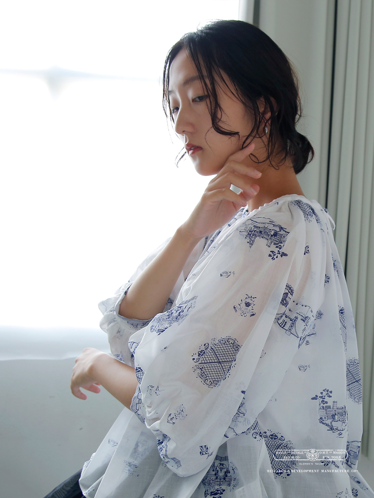 R & D.M.Co- オールドマンズテーラー コットン ギャザー スモック