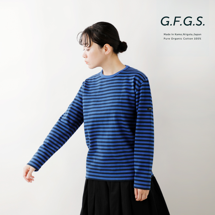G.F.G.S. ジーエフジーエス オーガニック コットン ボーダー クルー