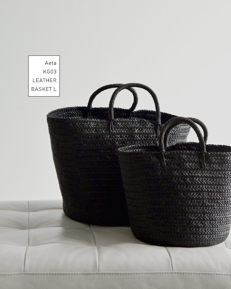 Aeta アエタ カウレザー バスケットL kg03-rb | iroma..aranciato
