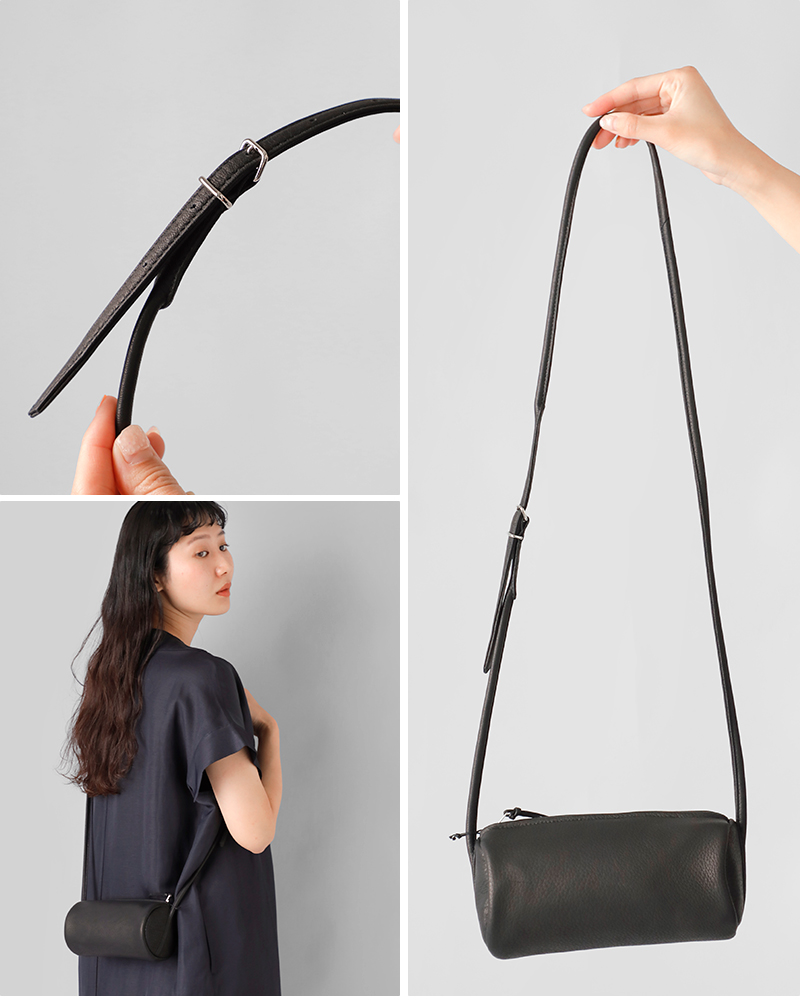 Aeta アエタ ディアレザー シリンダー ショルダー バッグ “DEER” da103