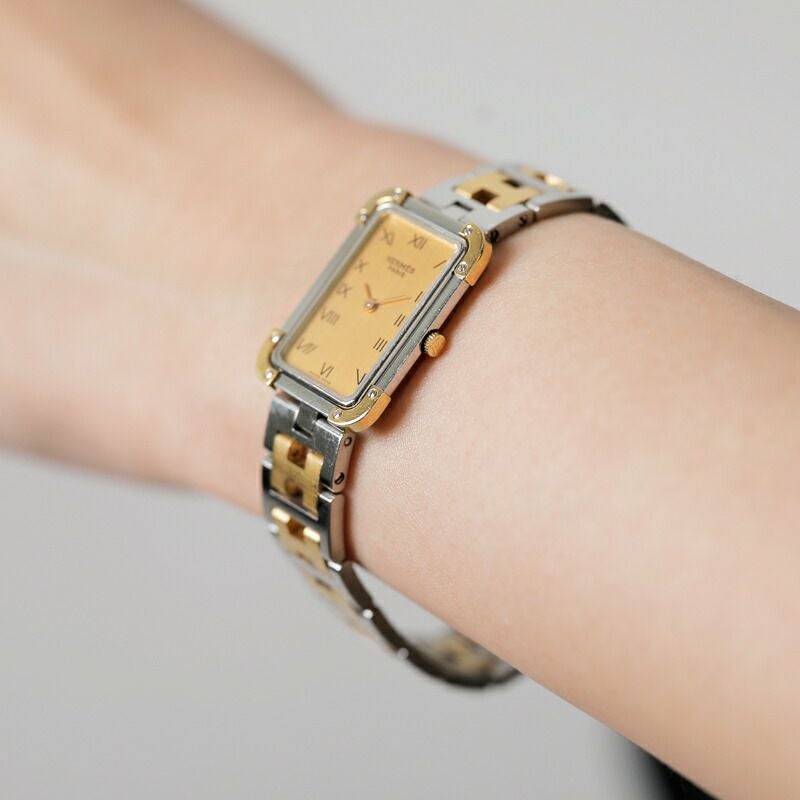 HERMES エルメス ステンレス GP ヴィンテージ ウォッチ ks-961-fn