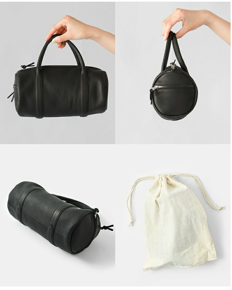 Aeta アエタ ディアレザー シリンダー ボストン バッグ “DEER” da101