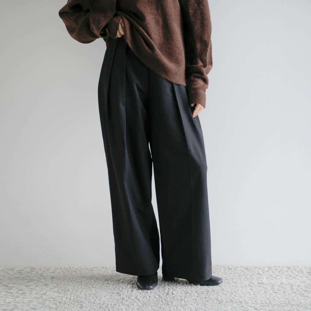 anuke アンヌーク タック ワイド パンツ “Tuck Wide Pants” 62520724