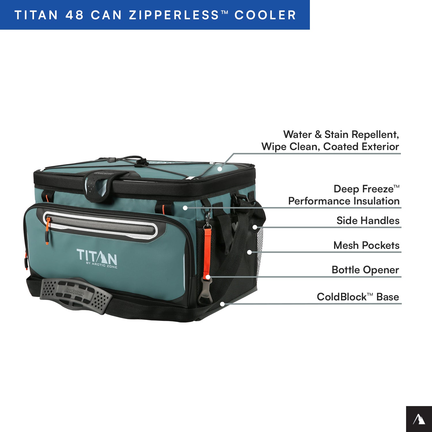 Titan by Arctic Zone™ | 48 Can Zipperless Soft Cooler
