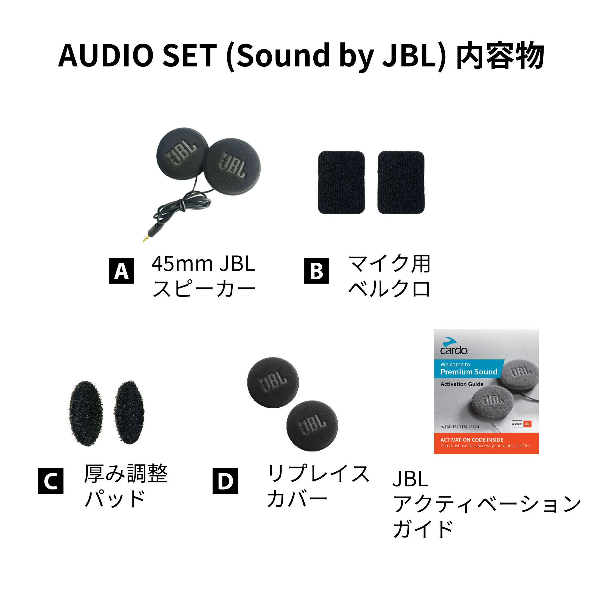 AUDIO SET (Sound by JBL) - Cardo - 株式会社アーキサイト