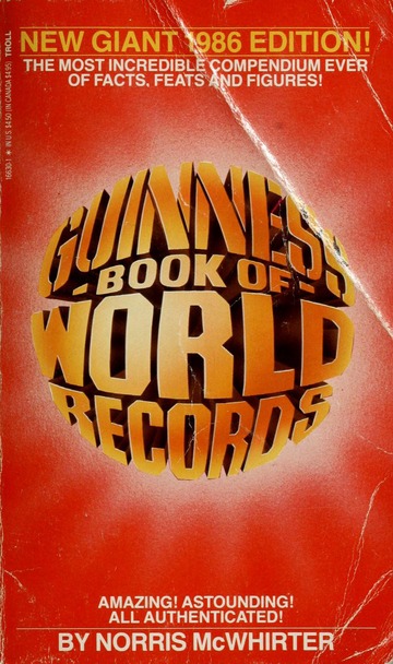 1986 Guinness book of world records : McWhirter, Norris, 1925-2004