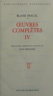 Oeuvres complètes. Texte établi, présenté, et annoté par Jean