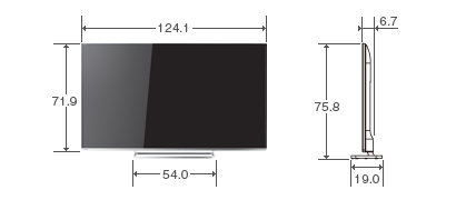 仕様表/55V型J8｜テレビ｜REGZA：東芝