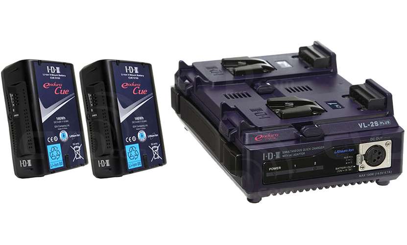 IDX Endura V-Mount VL-2SPLUS Charger with E-HL9S Batteries - ARET